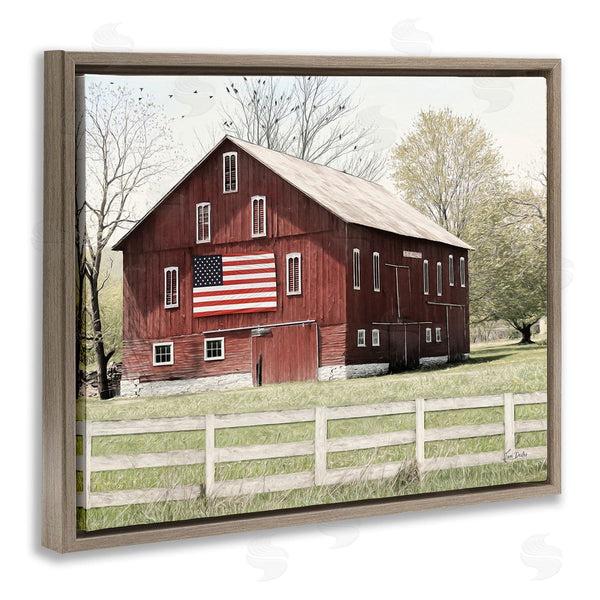 Stupell Industries Lori Deiter | Patriotic Barn Flag Wall Art