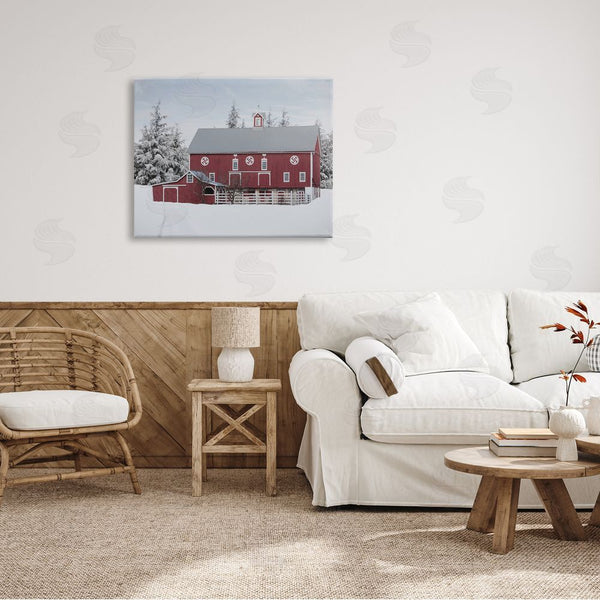 Stupell Industries Lori Deiter | Red Barn Winter Landscape Wall Art