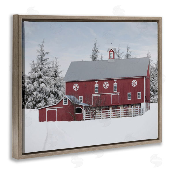 Stupell Industries Lori Deiter | Red Barn Winter Landscape Wall Art