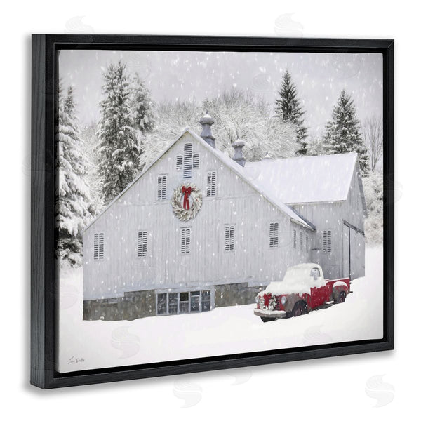 Stupell Industries Lori Deiter | Red Truck & Snowy Farmhouse