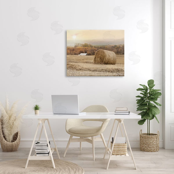 Stupell Industries Lori Deiter | Rural Haystack Farmland Field Shining Morning Sun Wall Art