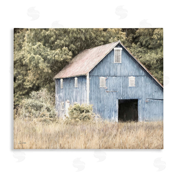stupell industries Lori Deiter | Rustic Blue Barn Wall Art
