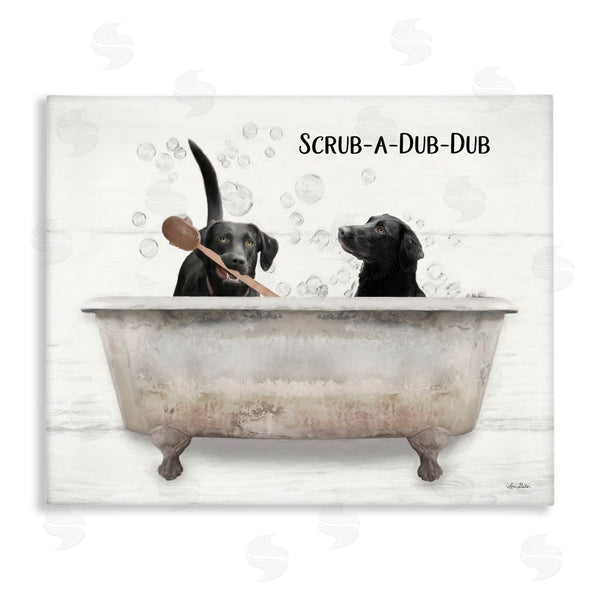 stupell industries Lori Deiter | Scrub-A-Dub-Dub Dog Bath