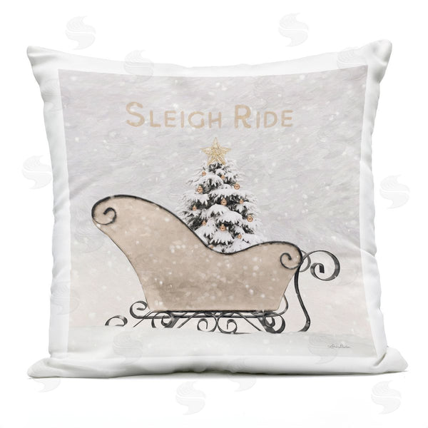 Stupell Industries Lori Deiter | Sleigh Ride Christmas Winter Printed Throw Pillow