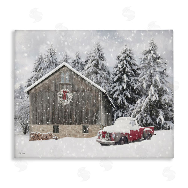 stupell industries Lori Deiter | Snow Covered Farm Scene