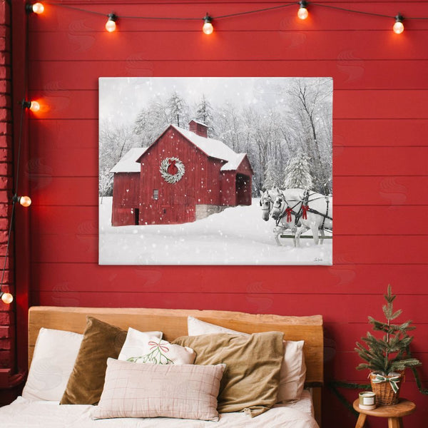 Stupell Industries Lori Deiter | Snow Covered Red Barn