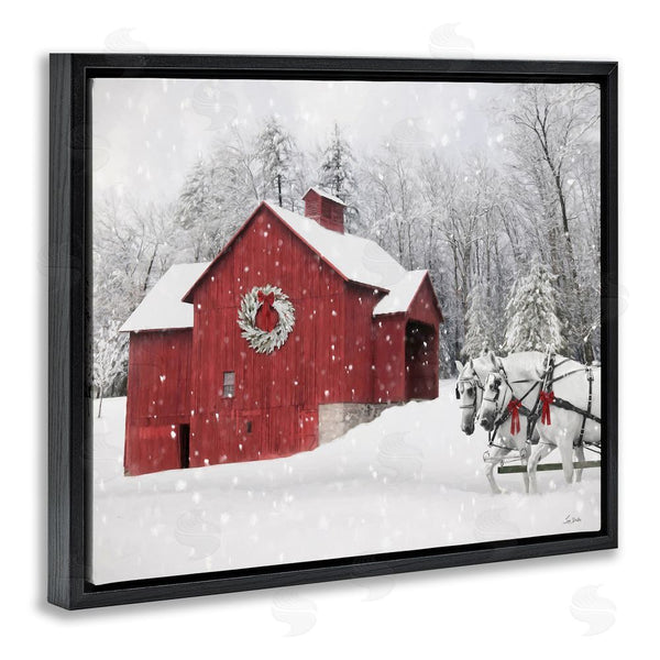 Stupell Industries Lori Deiter | Snow Covered Red Barn