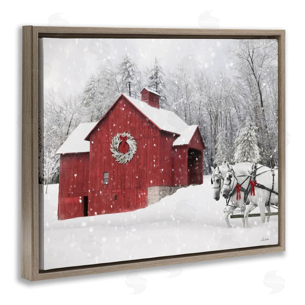 Stupell Industries Lori Deiter | Snow Covered Red Barn