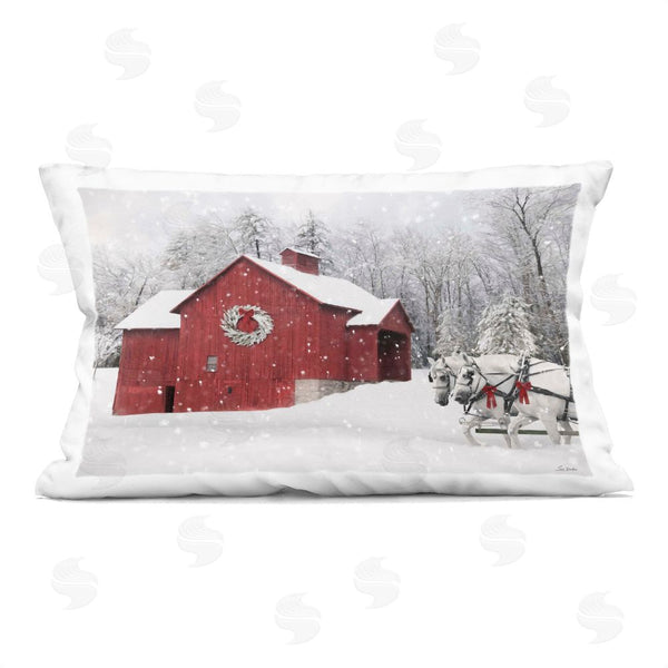 stupell industries Lori Deiter | Snow Covered Red Barn