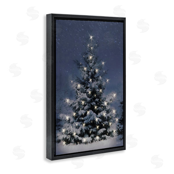 Stupell Industries Lori Deiter | Snowy Nighttime Christmas Tree