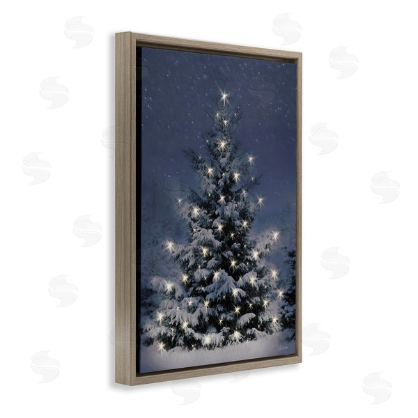 Stupell Industries Lori Deiter | Snowy Nighttime Christmas Tree