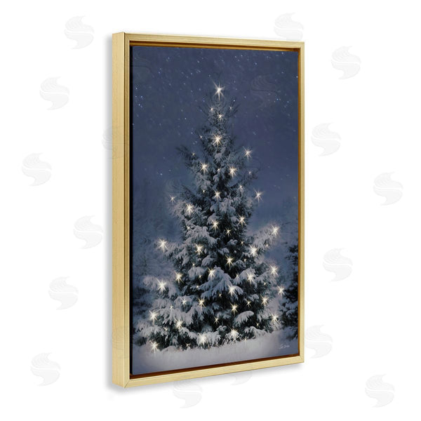 Stupell Industries Lori Deiter | Snowy Nighttime Christmas Tree