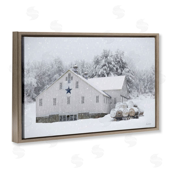 Stupell Industries Lori Deiter | Snowy White Farmhouse Scene