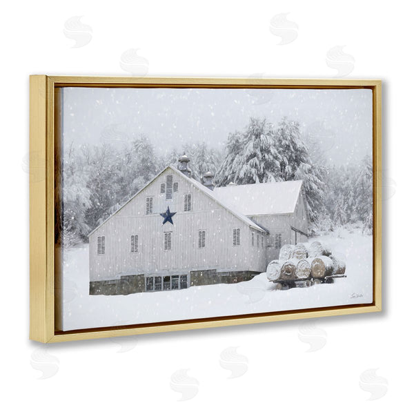 Stupell Industries Lori Deiter | Snowy White Farmhouse Scene