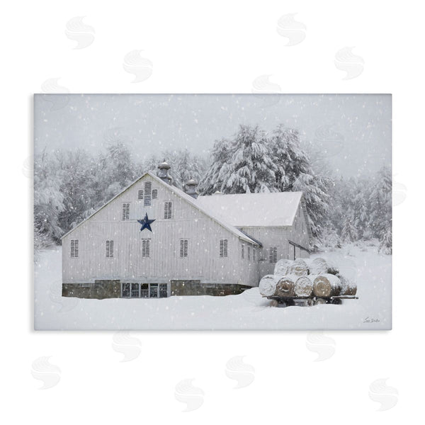 stupell industries Lori Deiter | Snowy White Farmhouse Scene