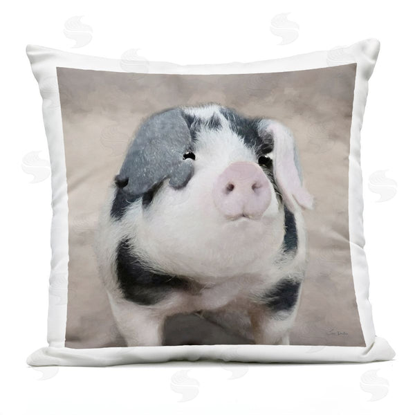 Stupell Industries Lori Deiter | Spotted Piglet Portrait Printed Throw Pillow
