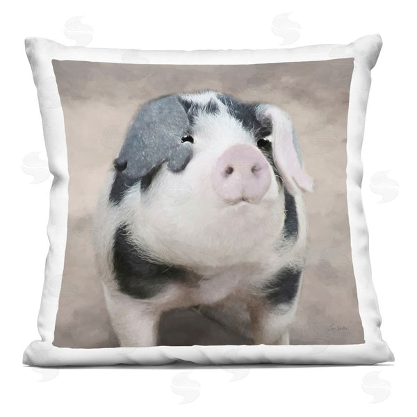stupell industries Lori Deiter | Spotted Piglet Portrait Printed Throw Pillow