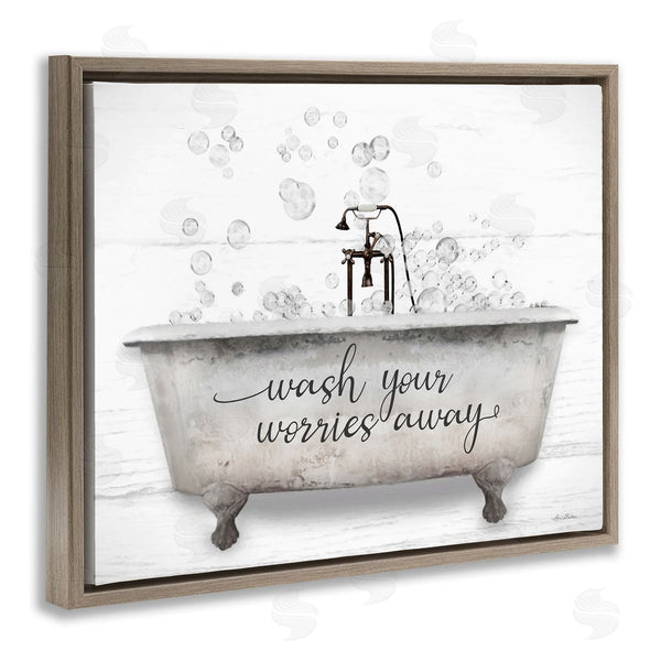 Stupell Industries Lori Deiter | Wash Worries Away Tub Bubbles