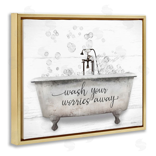 Stupell Industries Lori Deiter | Wash Worries Away Tub Bubbles