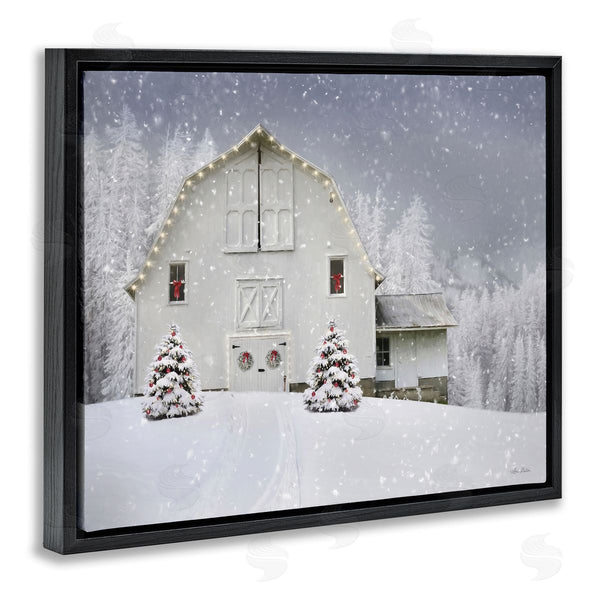 Stupell Industries Lori Deiter | White Winter Snowfield Barn Wall Art