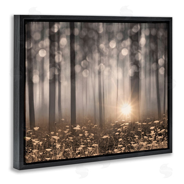 Stupell Industries Lori Deiter | Wild Flowers Foggy Forest Sunrise Horizon Bokeh Photography Wall Art