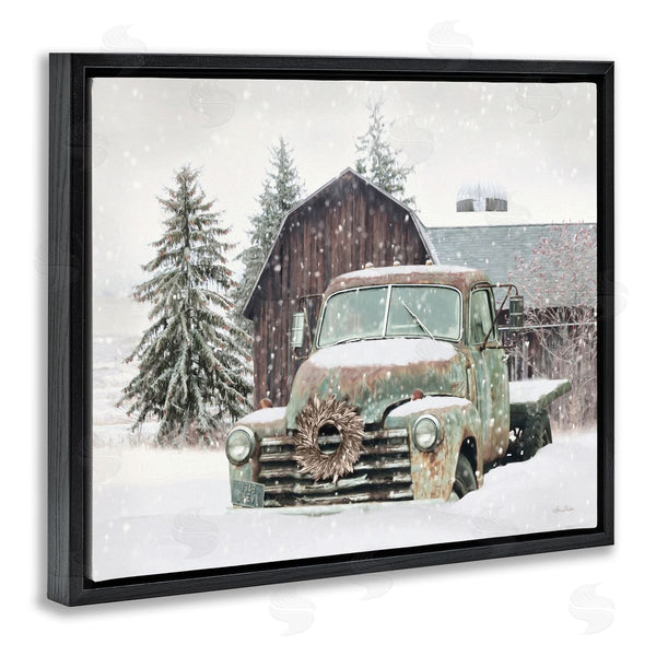 Stupell Industries Lori Deiter | Winter Rural Vintage Truck & Barn