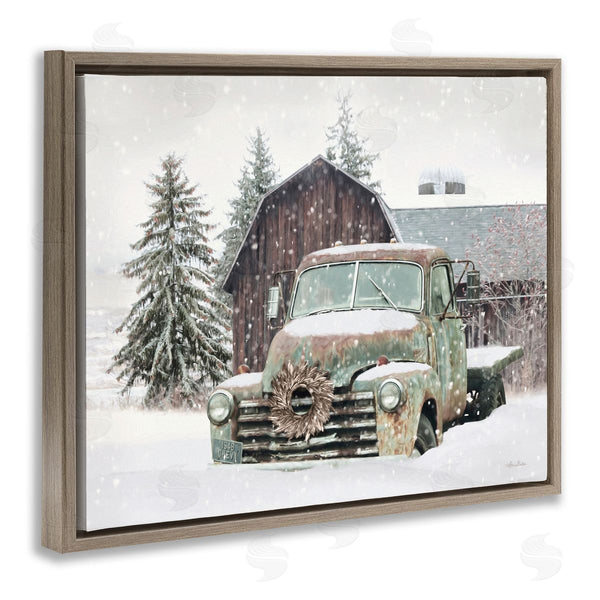 Stupell Industries Lori Deiter | Winter Rural Vintage Truck & Barn