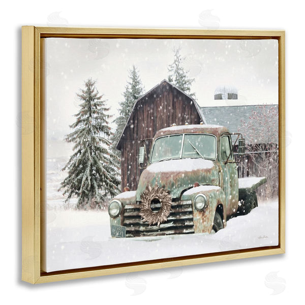 Stupell Industries Lori Deiter | Winter Rural Vintage Truck & Barn