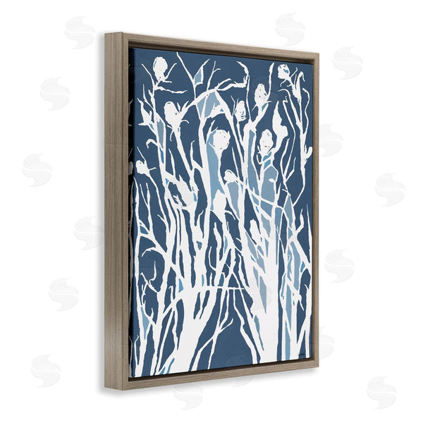 Stupell Industries Lori Dubois | Abstract Botanical Silhouettes Blue
