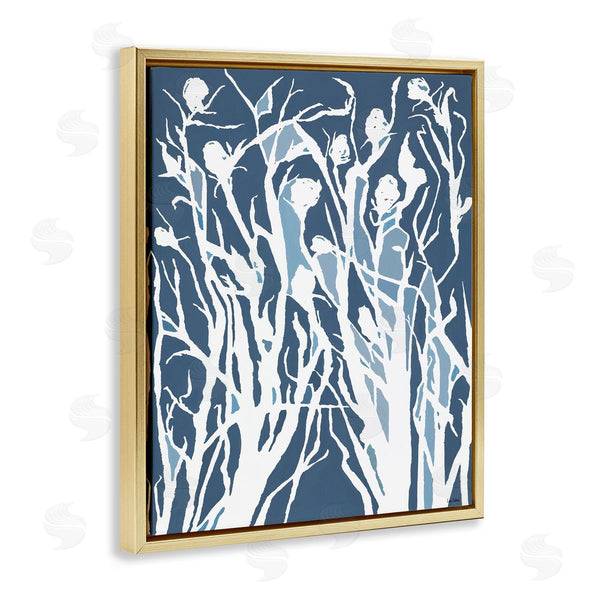 Stupell Industries Lori Dubois | Abstract Botanical Silhouettes Blue