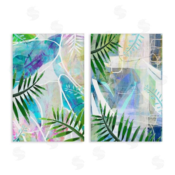 stupell industries Lori Dubois | Abstract Pastel Palm Shapes Wall Art