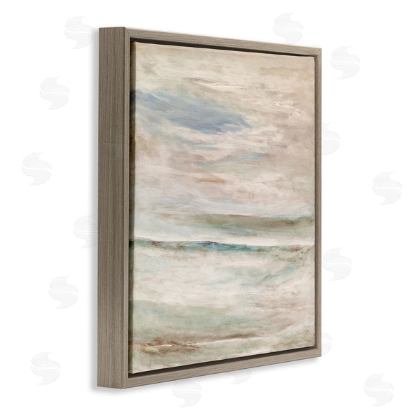 Stupell Industries Lori Dubois | Cloud Landscape Abstraction Mystical Off-White Blue Green Wall Art