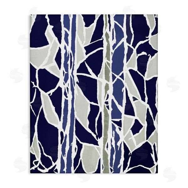 stupell industries Lori Dubois | Indigo Stones Abstract Mosaic Glass Modern Interpretation Wall Art