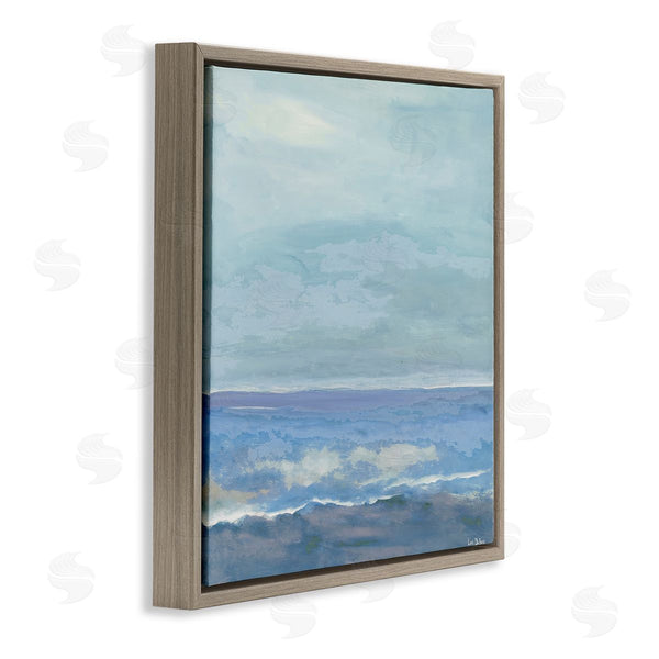 Stupell Industries Lori Dubois | Ocean Water Landscape Abstraction Blue Layered Waves Wall Art