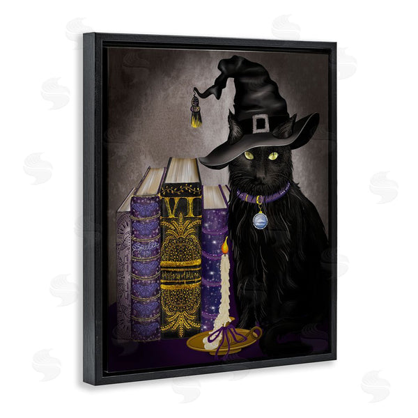 Stupell Industries Lori Mosley | Black Cat Gothic Books Wall Art