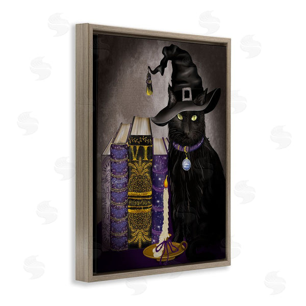 Stupell Industries Lori Mosley | Black Cat Gothic Books Wall Art