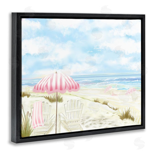 Stupell Industries Lori Mosley | Seascape With Pink Umbrella Wall Art