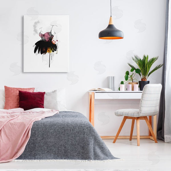 Stupell Industries Lotta Larsdotter | Modern Female Corset Fashion Illustration Abstract Dress Wall Art