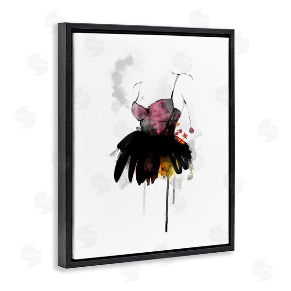 Stupell Industries Lotta Larsdotter | Modern Female Corset Fashion Illustration Abstract Dress Wall Art