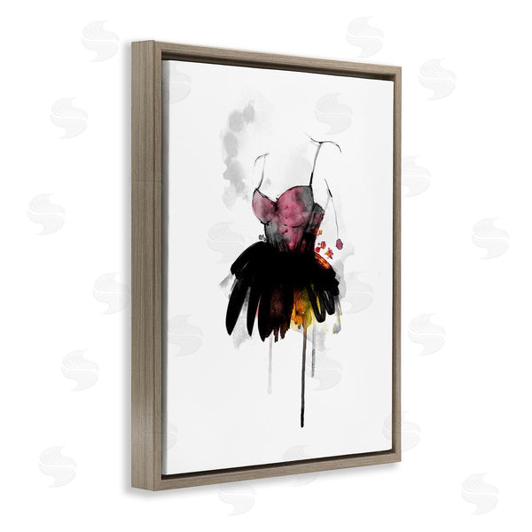 Stupell Industries Lotta Larsdotter | Modern Female Corset Fashion Illustration Abstract Dress Wall Art