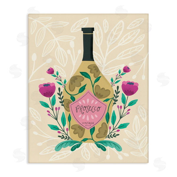 stupell industries Louise Allen Designs | Chic Floral Alcohol Bottle