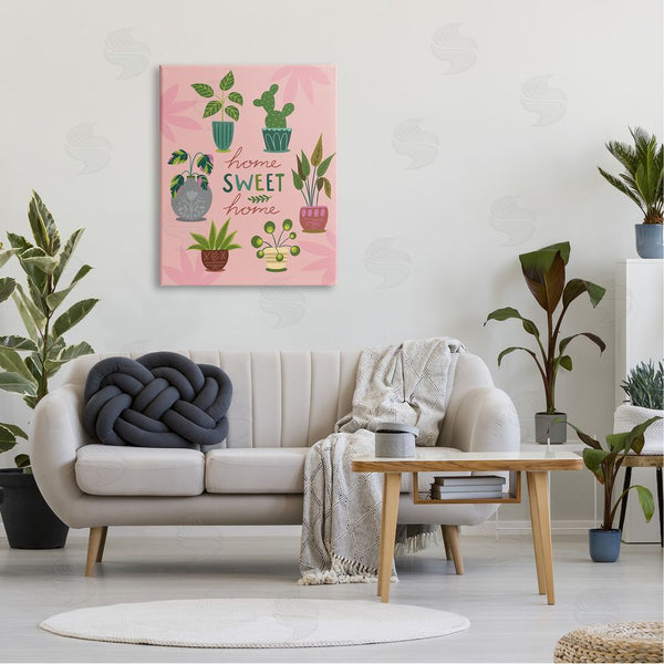 Stupell Industries Louise Allen Designs | Home Sweet Home Charming Potted House Plants Wall Art