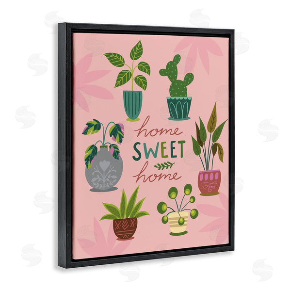 Stupell Industries Louise Allen Designs | Home Sweet Home Charming Potted House Plants Wall Art