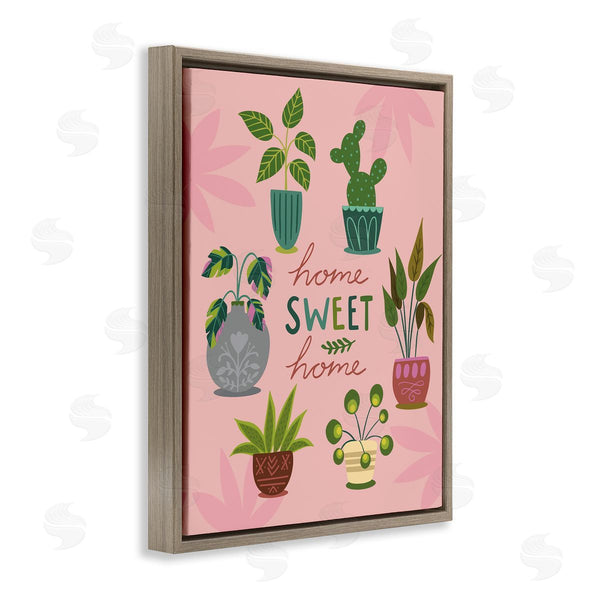 Stupell Industries Louise Allen Designs | Home Sweet Home Charming Potted House Plants Wall Art