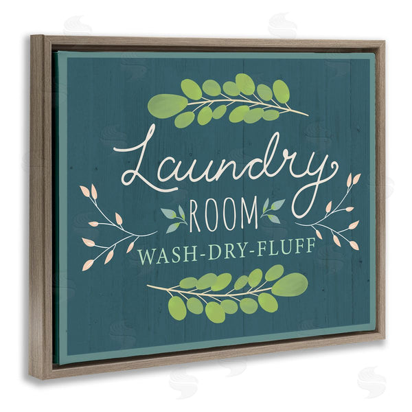 Stupell Industries Louise Allen Designs | Laundry Room Eucalyptus Branches Blue Rustic Pattern Wall Art