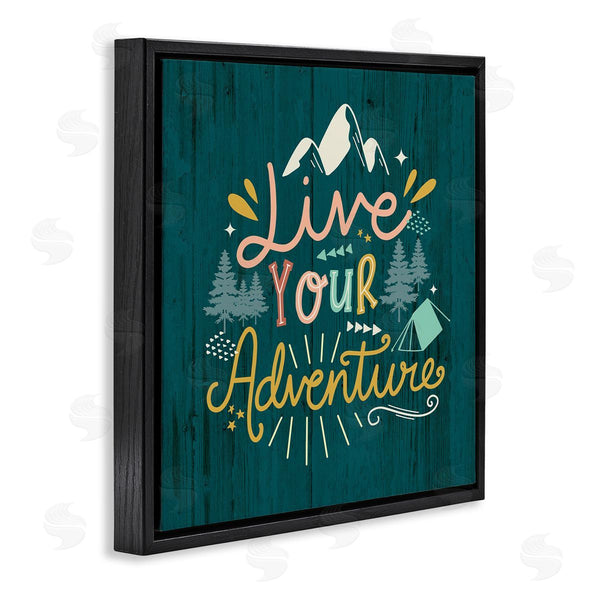 Stupell Industries Louise Allen Designs | Live Your Adventure Ornamented Outdoor Nature Rustic Background Wall Art
