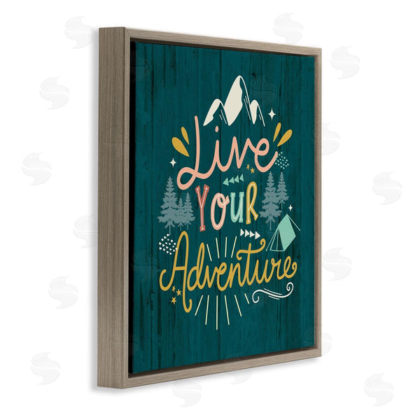 Stupell Industries Louise Allen Designs | Live Your Adventure Ornamented Outdoor Nature Rustic Background Wall Art