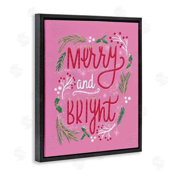 Stupell Industries Louise Allen Designs | Merry And Bright Pink Pine