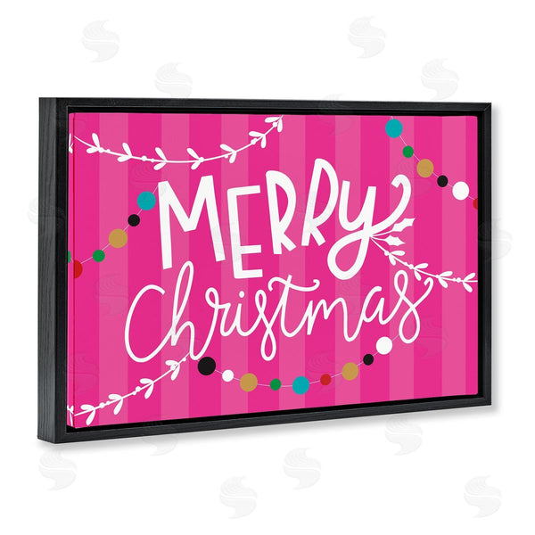 Stupell Industries Louise Allen Designs | Merry Christmas Over Pink Stripes