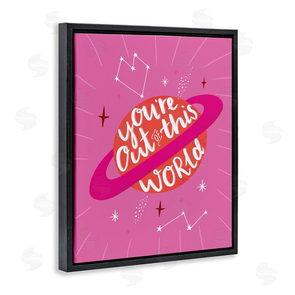 Stupell Industries Louise Allen Designs | Out Of This World Pink Planet Wall Art